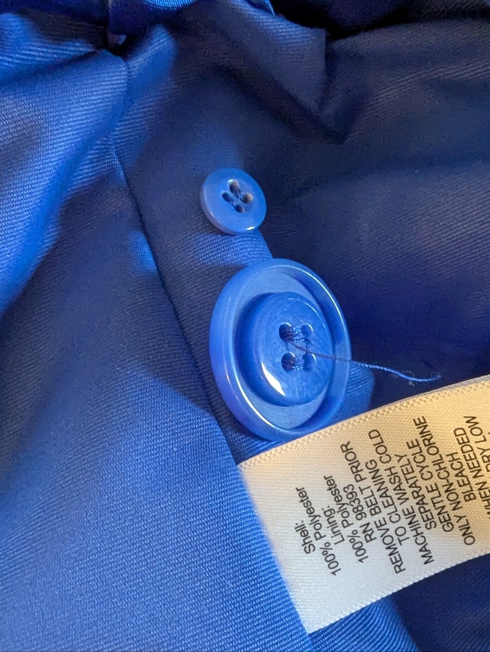 Dennis by Dennis Basso blue rain jacket 1X - Picture 9 of 10